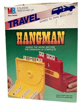 Travel Hangman Game By Milton Bradley 1987
